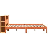 vidaXL Knjižna postelja brez vzmetnice vošč. rjava 180x200 cm borovina | Shoptok.si