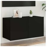 vidaXL Stenska TV omarica z LED lučkami črna 80x35x41 cm Cene
