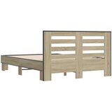  Okvir kreveta boja hrasta 120x200 cm konstruirano drvo i metal | shoptok.hr