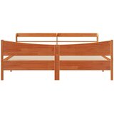  Okvir kreveta s uzglavljem voštano smeđi 180x200 cm od borovine | shoptok.hr