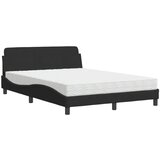  The Living Store Postelja z vzmetnico črna 140x190 cm žamet - Postelja, (21489217) | Shoptok.si
