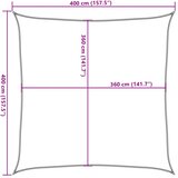  Jedro za zaštitu sunca 160 g/m² kvadratno narančasto 4x4 m HDPE | shoptok.hr