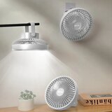  LED Punjivi stoni ventilator sa LED osvetljenjem LED/2W/5V USB 2400 mAh bela | Eponuda.com