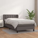  Box spring postelja z vzmetnico siva 80x200 cm umetno usnje, (20724858) | Shoptok.si
