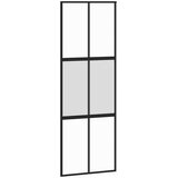  Klizna vrata crna 76x205 cm od kaljenog stakla i aluminija | Eponuda.ba