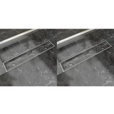 vidaXL Kanaleta za tuš 2 kosa 630x140 mm nerjaveče jeklo Cene
