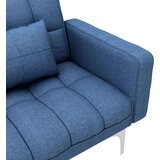 vidaXL Kavč z ležiščem modro blago | Shoptok.si