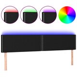 vidaXL LED posteljno vzglavje črno 180x5x78/88 cm blago, (20951650) Cene