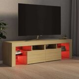 vidaXL TV ormarić s LED svjetlima boja hrasta sonome 140x36,5x40 cm | shoptok.hr