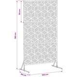  Zaslon za privatnost 100 x 50 x 180 cm Čelik Maslinastozelena | shoptok.hr