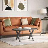  Noge za klubsko mizico v obliki črke X 2 kosa antracitne 60 x (42-43) cm jeklo, (22123487) | Shoptok.si