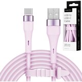  KRUGER&amp;amp;MATZ USB-A na USB-C silikonski kabl za punjenje, dužina 1 m, boja roza, model KM1268-1P Slike