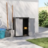 vidaXL Zunanja omara siva in črna 65x37x85 cm PP | Shoptok.si