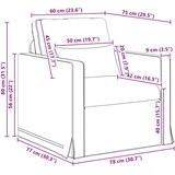 SOFA 2 pcs Krema Metal | shoptok.hr