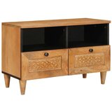 vidaXL TV ormar Svjetlosmeđa 70 x 33 x 46 cm masivno drvo manga | shoptok.hr