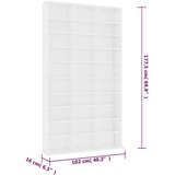 Ormarić za CD-ove bijeli 102x16x177 5 cm od konstruiranog drva | shoptok.hr