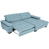 CARRYHOME KOTNA SEDEŽNA GARNITURA, tkanina svetlo modra | Shoptok.si