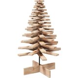 vidaXL Lesena novoletna jelka za okras 100 cm trdna borovina | Shoptok.si