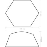 Šator za bazen od tkanine 660 x 580 x 250 cm sivi | shoptok.hr