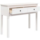  Konzolni stol bijeli 100x35x75 cm od masivne borovine | shoptok.hr
