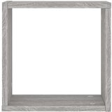 vidaXL Stenske police kockaste 2 kosa sonoma sive 30x15x30 cm | Shoptok.si