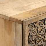  Visoka komoda 60 x 33 x 100 cm od masivnog drva manga Smeđa | shoptok.hr