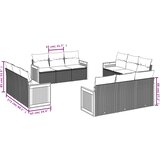  12-dijelni set vrtnih sofa od poliratana s jastucima crni | shoptok.hr