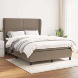  Box spring postelja z vzmetnico taupe 140x200 cm blago, (20792253) Cene
