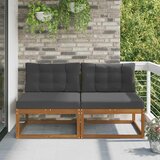  Srednja sofa za van s jastukom 2 Komad Prirodna | shoptok.hr