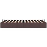 vidaXL Okvir za krevet bez madraca tamnosmeđi 140 x 190 cm od tkanine | shoptok.hr