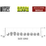 Green Stuff World Resin Skulls Pack | Set smolastih lobanja (85 kom, 1:48–1:35 razmera) | Eponuda.com