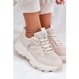 Boto EVENTO Sports Shoes Sneakers Women's Thick Sole Beige Prononice | Shoptok.si