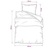  Set posteljine za poplun ružičasti 135 x 200 cm pamučni | shoptok.hr