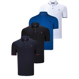 Dewberry QUADRUPLE SET T8586 MEN'S T-SHIRT-BLACK-WHITE-NAVY-SAKS | ePonuda.com