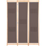 vidaXL Paravan 3-delni 120x170x4 cm rjavo blago | Shoptok.si