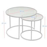 Hanah home sto za dnevnu sobu belarus 80 white transparent | ePonuda.com
