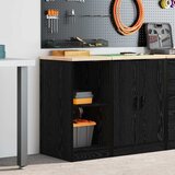  Garažni ormar za odlaganje crni 40x51x85 cm masivne borovine | shoptok.hr