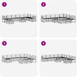  Set vanjskih sofa 11 kom. Bijela Čvrsto drvo akacije | shoptok.hr