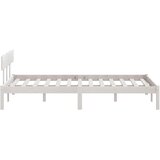  Okvir za krevet masivno drvo bijeli 120x190 cm mali bračni | shoptok.hr
