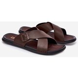 Big Star Leather Men Slippers With Buckle | ePonuda.com