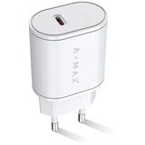ALIGATOR AX0001V - Brzi USB-C punjač A-MAX Power Delivery 20W, beo | Eponuda.com