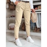 DStreet Spodnie damskie chinosy z paskiem MODELA ciemnobeżowe | Shoptok.si