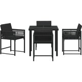  Vrtni set za objed 5 pcs Crna poliratan | shoptok.hr