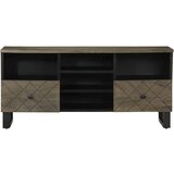 TV ormarić crni 100 x 33 x 46 cm od masivnog drva manga | shoptok.hr