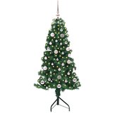 vidaXL Kotično umetno božično drevo Zelena 150 cm PVC in kovina | Shoptok.si