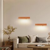 SCHINDORA 31 cm lesena LED stenska svetilka - 3000 K | Shoptok.si