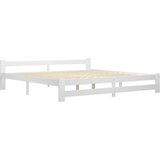 Okvir za krevet od masivne borovine bijeli 200 x 200 cm | shoptok.hr