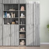vidaXL Visoka omara siva sonoma 30x41x185 cm inženirski les Cene