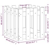 vidaXL Vrtno korito z ograjico 40x40x40 cm trden les douglas | Shoptok.si