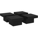  Stolić za kavu crni 90 x 90 x 28 cm od konstruiranog drva | Eponuda.ba